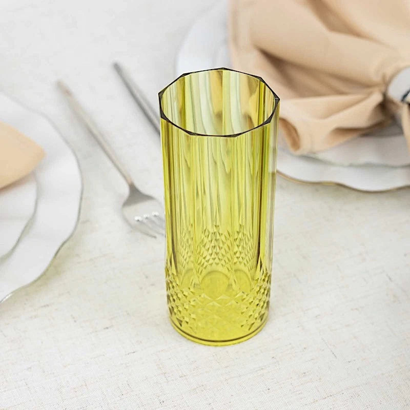6 Green 14 oz Crystal Plastic Drinking Glasses Party Events Tableware Supplies | eBay