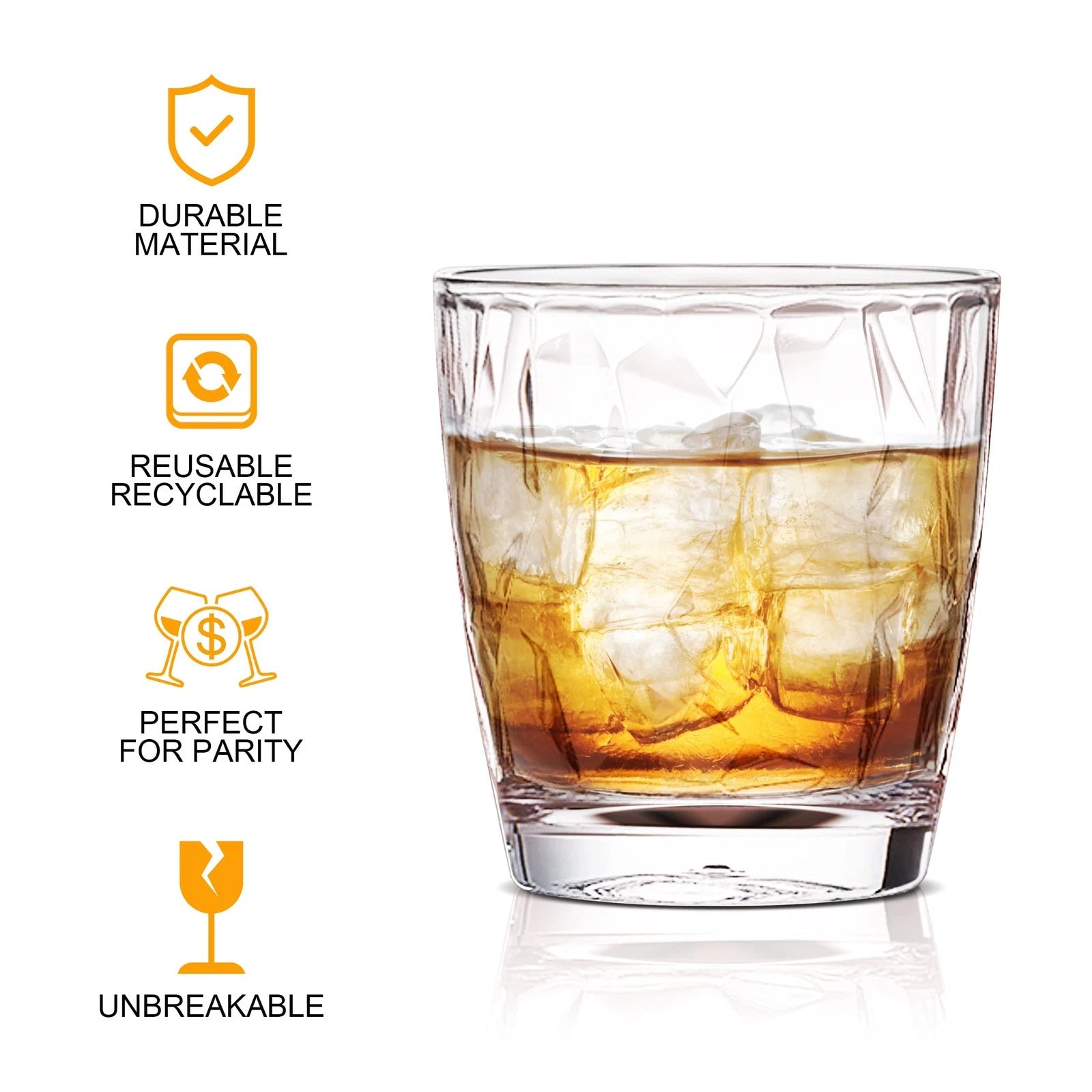 10-ounce Plastic Water Tumblers | Set of 4 Transparent Unbreakable Drinking Glas | eBay