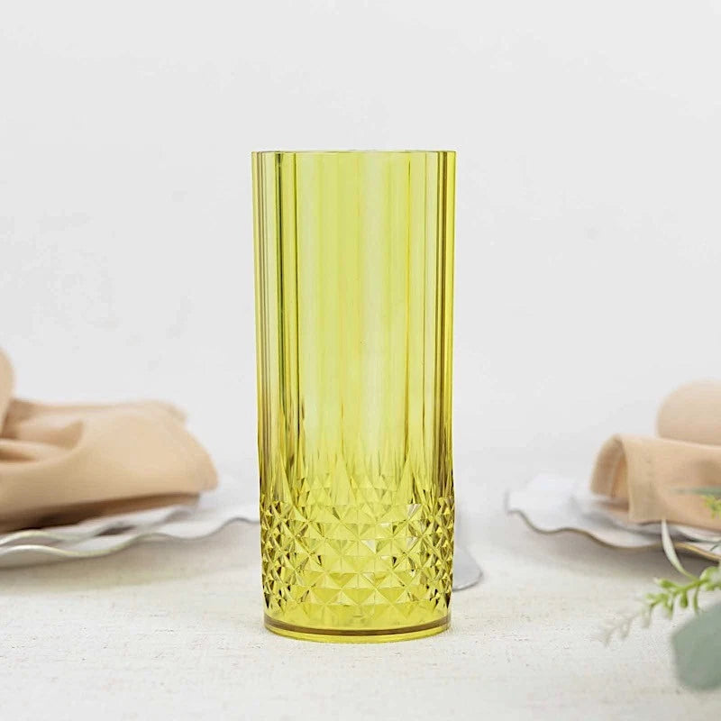 6 Green 14 oz Crystal Plastic Drinking Glasses Party Events Tableware Supplies | eBay