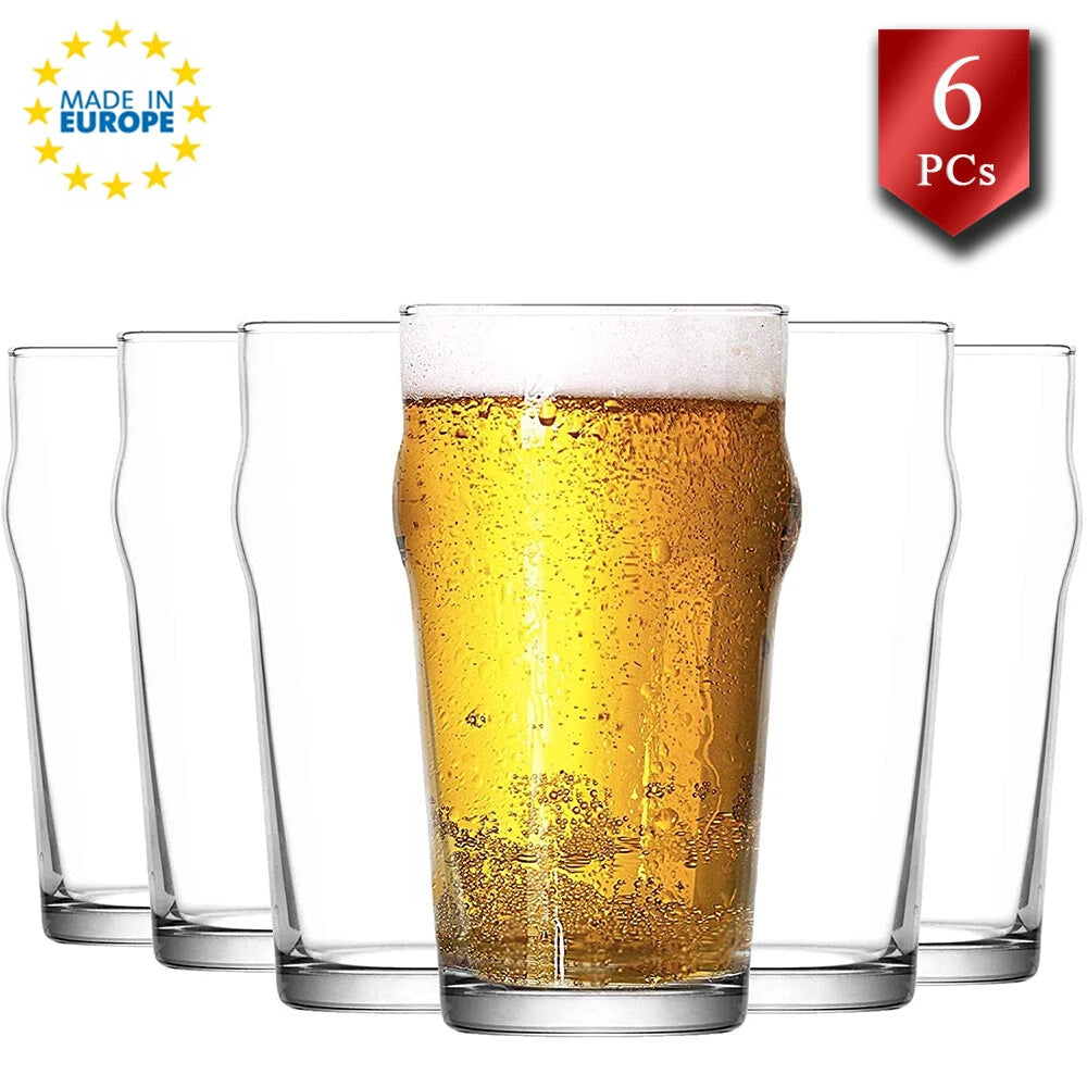 Drinking Glasses Set of 6, Multipurpose Glassware, Beer Pint Glasses, 19.25 oz | eBay