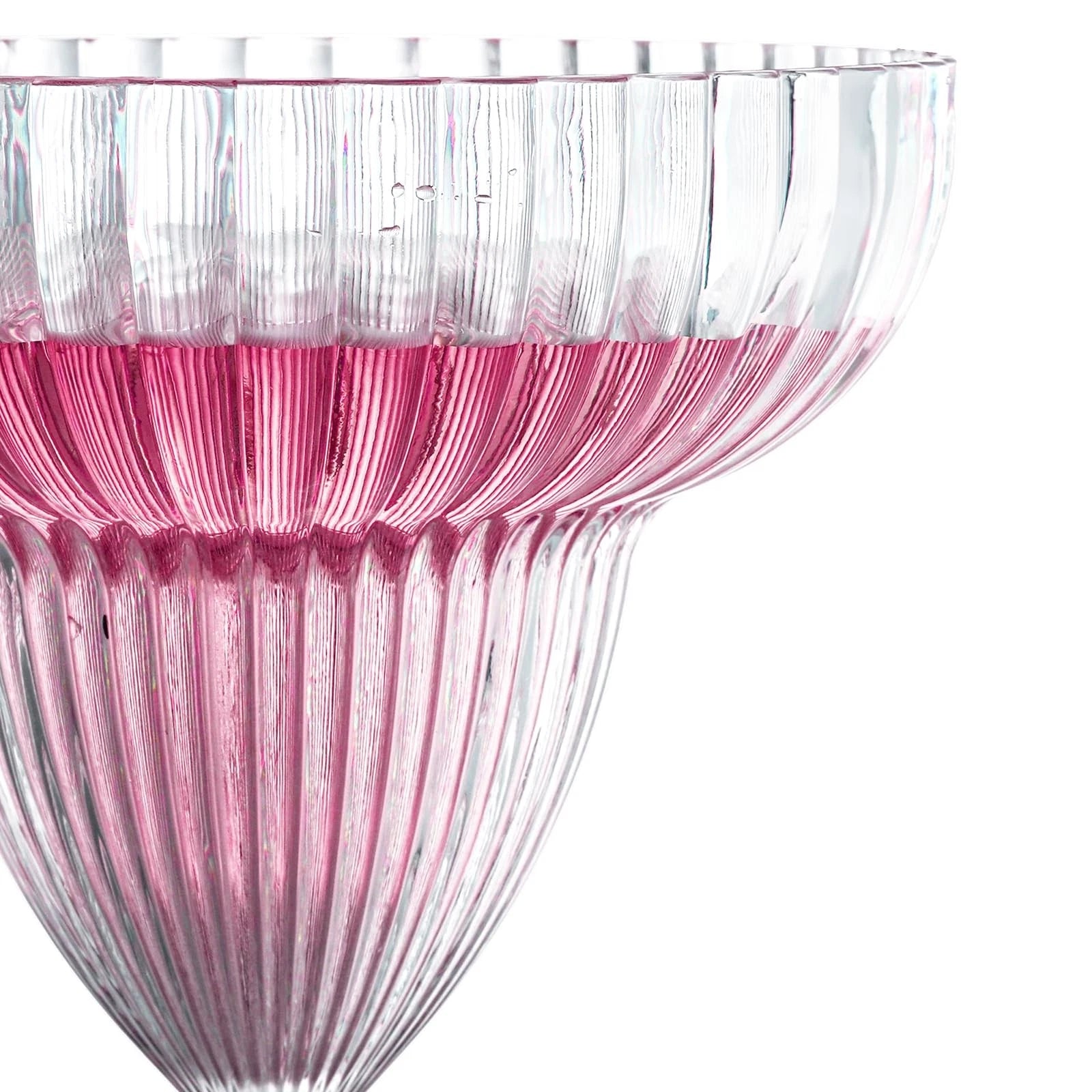 14 Oz Clear Acrylic Margarita Glasses Set of 6 - Plastic, Ribbed, Shatterproof | eBay
