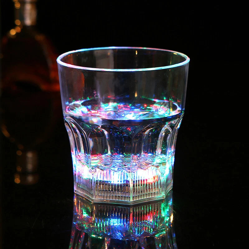 Liquid Activated Multicolor LED Glasses Fun Light Up Drinking Tumblers 6oz 4pc | eBay