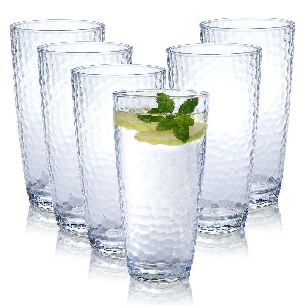Unbreakable Plastic Tumbler Cups, Set of 6, Large Water Tumbler Set, 25 oz | eBay