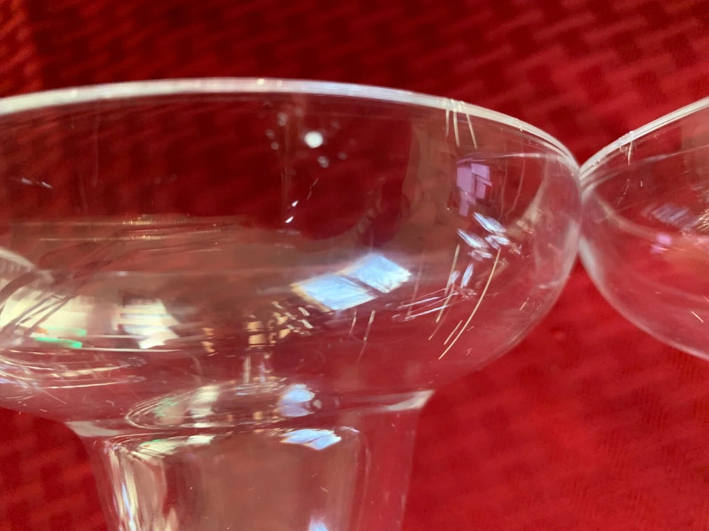 Set Of 6 Heavy Clear Plastic Margarita Glasses | eBay