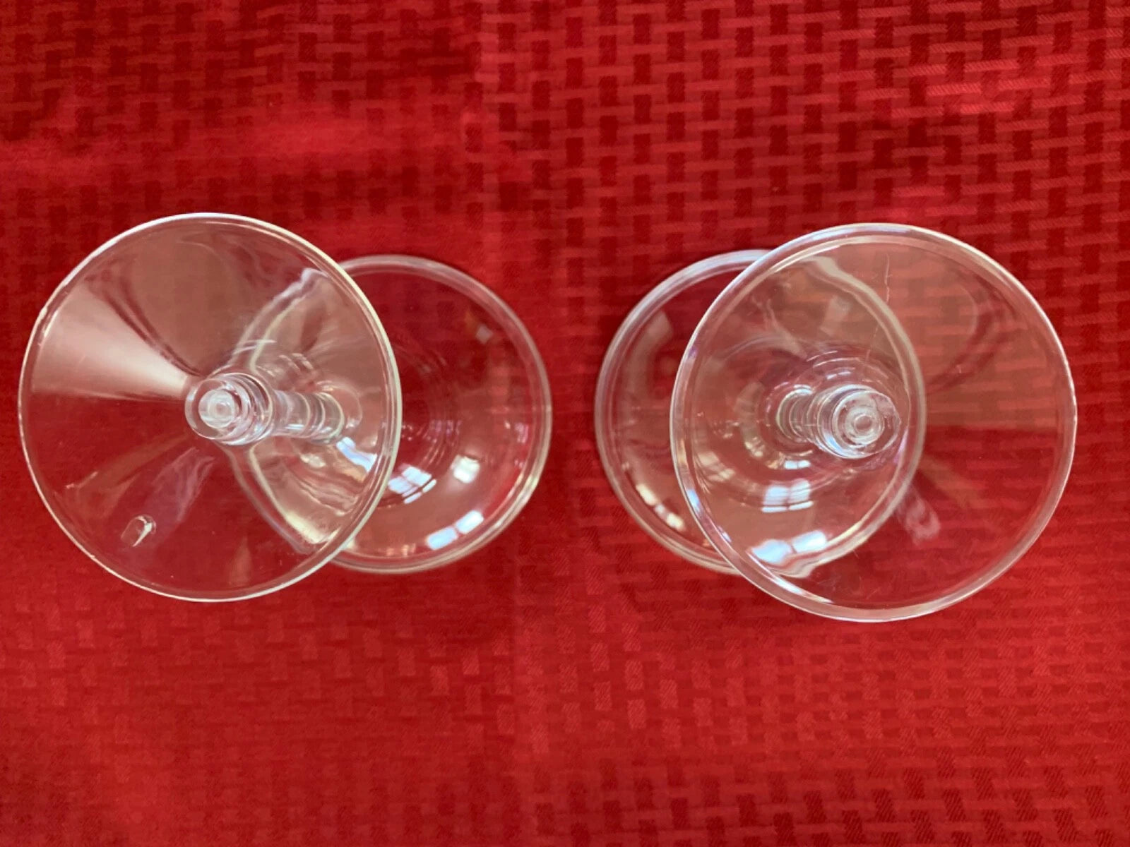 Set Of 6 Heavy Clear Plastic Margarita Glasses | eBay