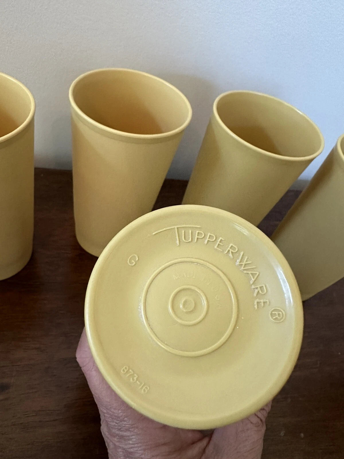 Set of 6 Vintage Tupperware 10 OZ Drinking Glasses #873 Harvest Gold | eBay