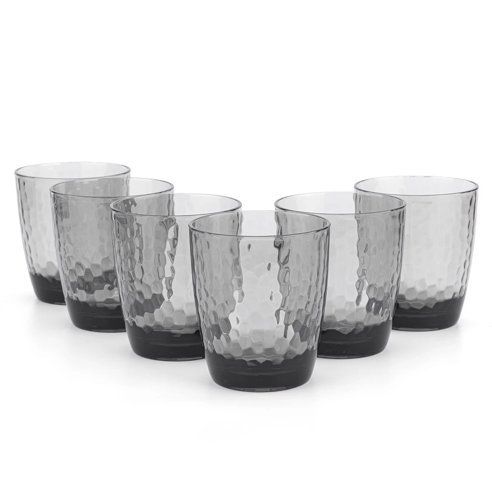 KOXIN-KARLU Hammered 15-ounce Plastic Tumbler Acrylic Glasses, set of 6 Smoke... | eBay