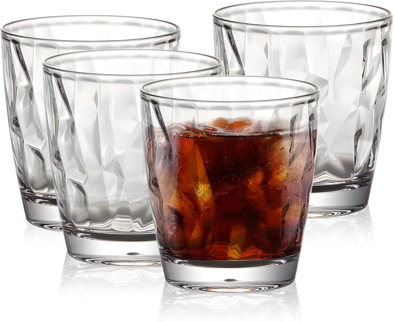 Topsky 10-Ounce Plastic Water Tumblers | Set of 4 Transparent Unbreakable Drinki | eBay