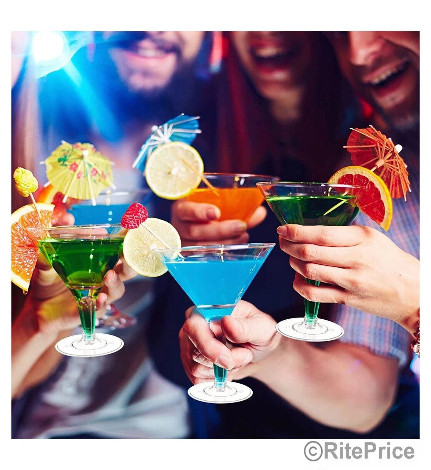 18 PCS Plastic Martini Glasses Crystal Clear Disposable Party Glass Set (3 Pack) | eBay