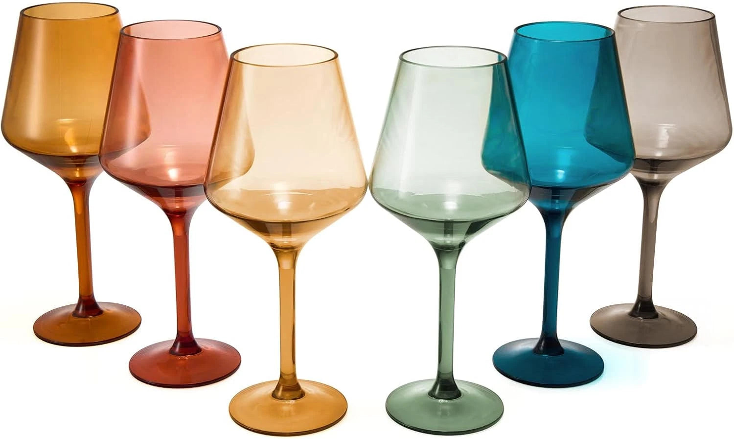 European Style Plastic Crystal, Stemmed Wine Glasses | Set of 6 | Acrylic Tritan | eBay