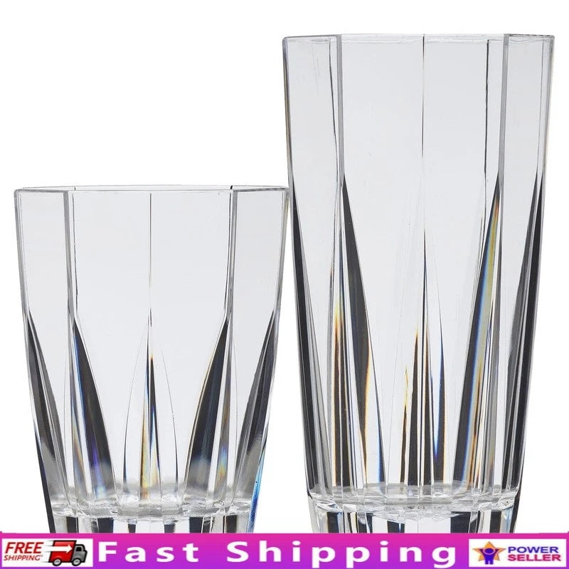 Set of 12 Stackable Acrylic Tumblers Unbreakable Drinkware Parties & Outdoor New | eBay
