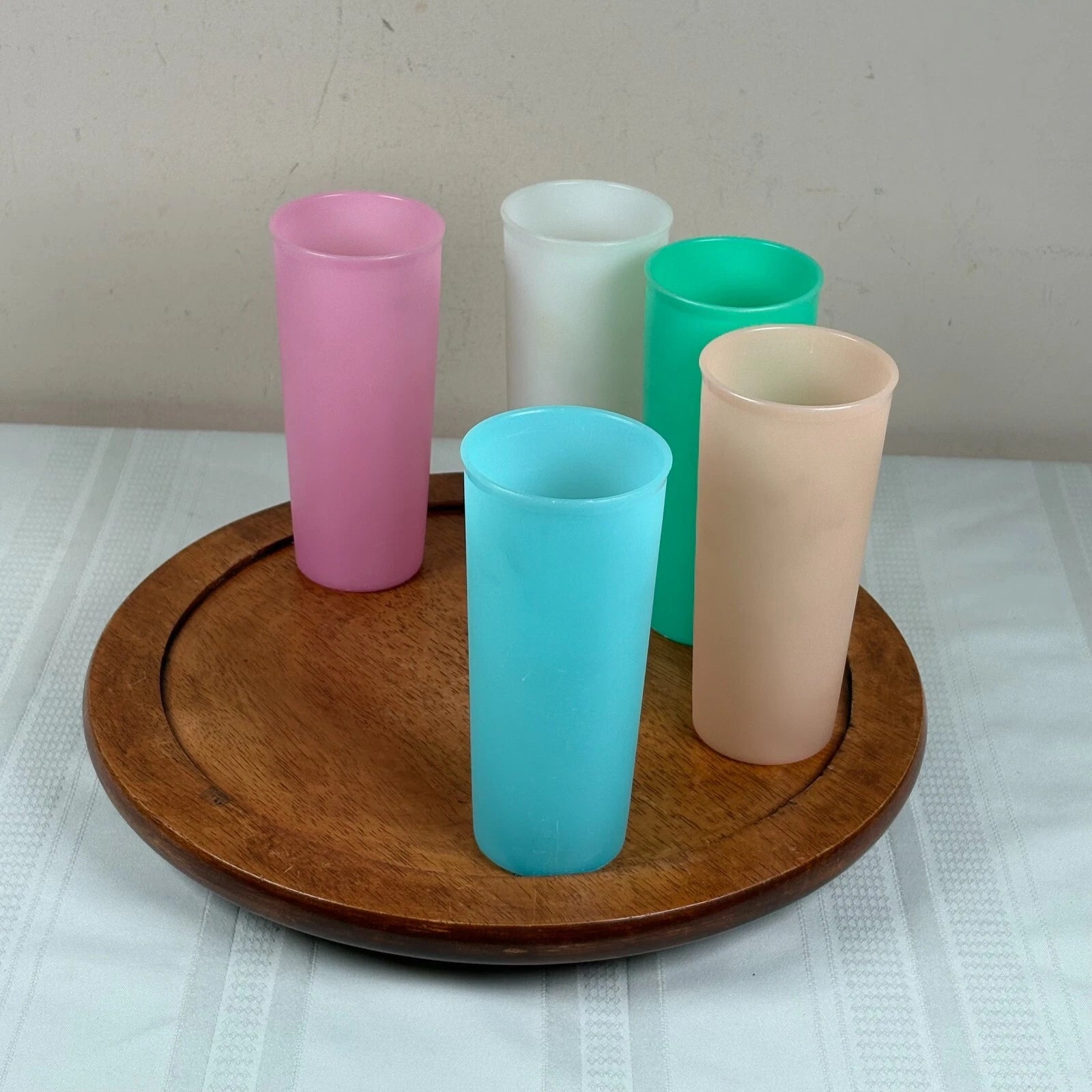 Lot of 5 Vintage Tupperware #107 Pastel Tumblers 6½" Drinking Glasses 12 Oz | eBay