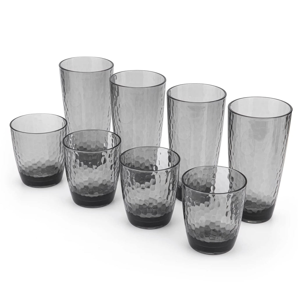 KOXIN-KARLU Hammered 15-ounce Plastic Tumbler Acrylic Glasses, set of 6 Smoke... | eBay