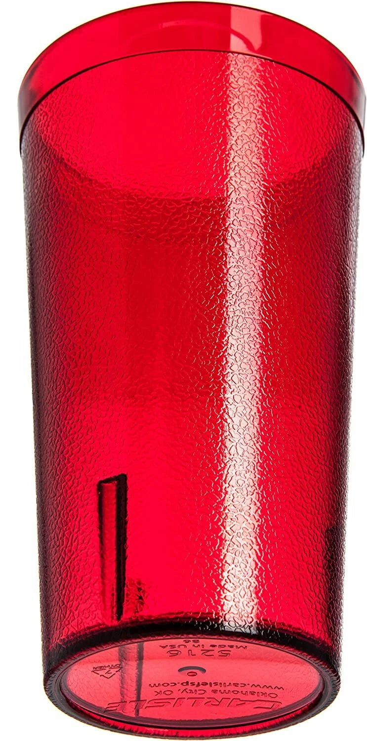 72 Restaurant Tumbler Beverage Cups Break-Resistant Drinking Glasses Red Plastic | eBay