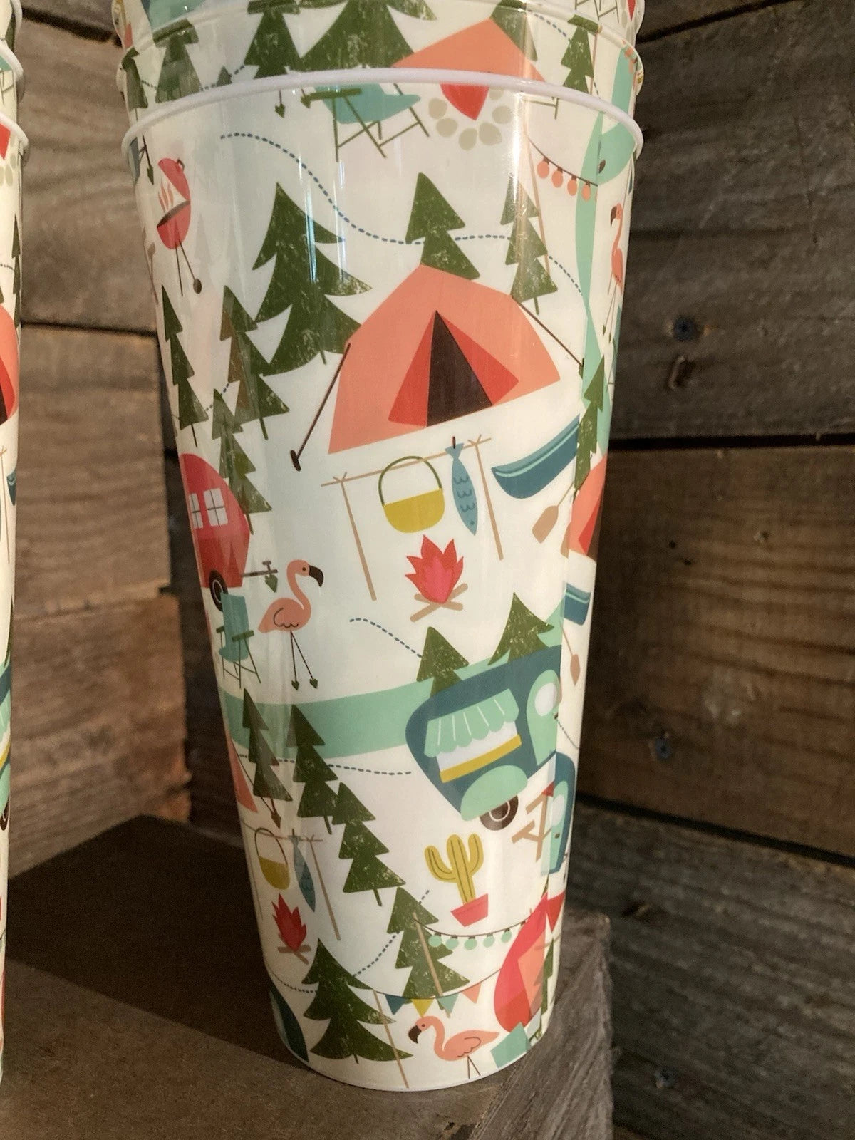 6 Plastic Tumblers 32 oz Flamingo Camping Outdoor Theme/Drinking Cups NWT | eBay