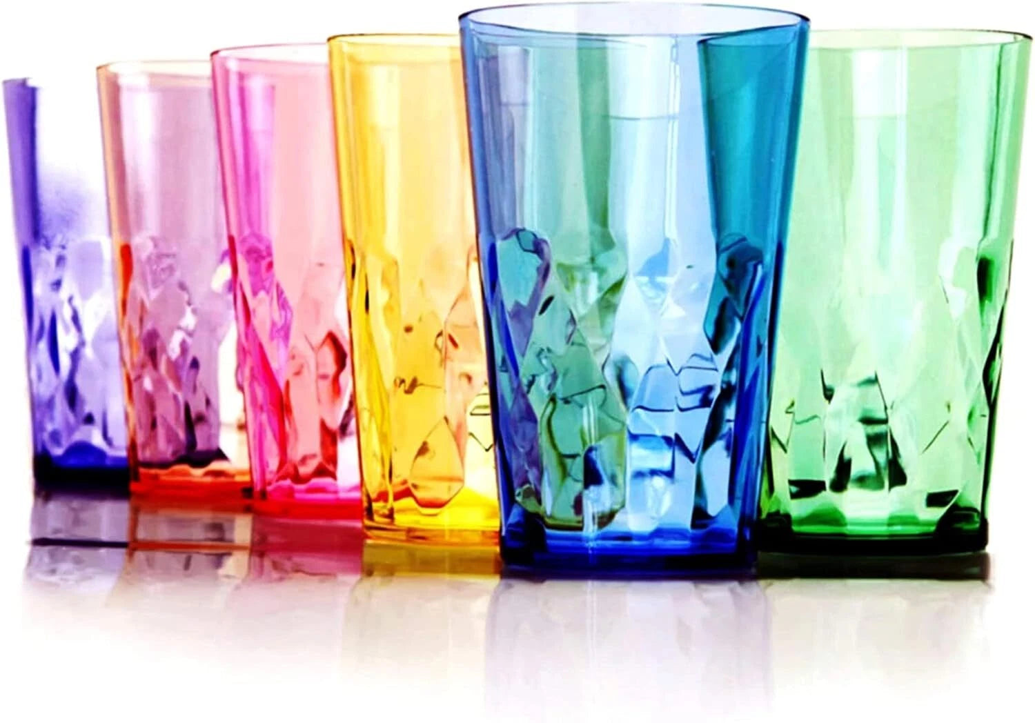 19 oz Non-Breakable Premium Drinking Glasses Set of 6 - Stackable -Reusable Mugs | eBay