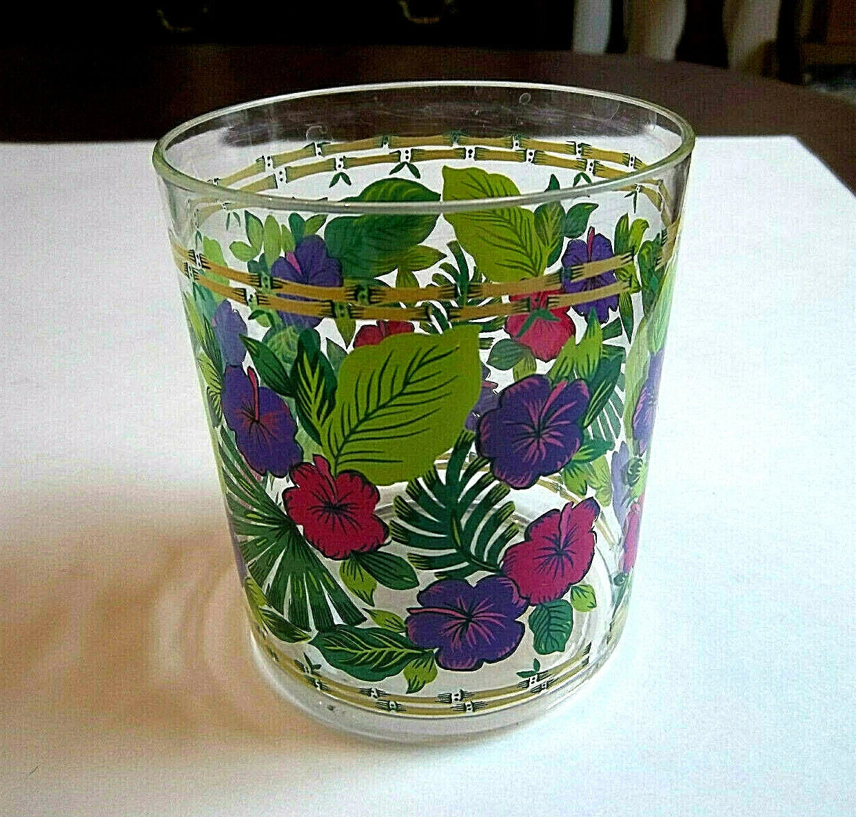 Set of 6 Floral Old Fashioned Acrylic Drinking Glasses 12 oz. *Please Read* | eBay