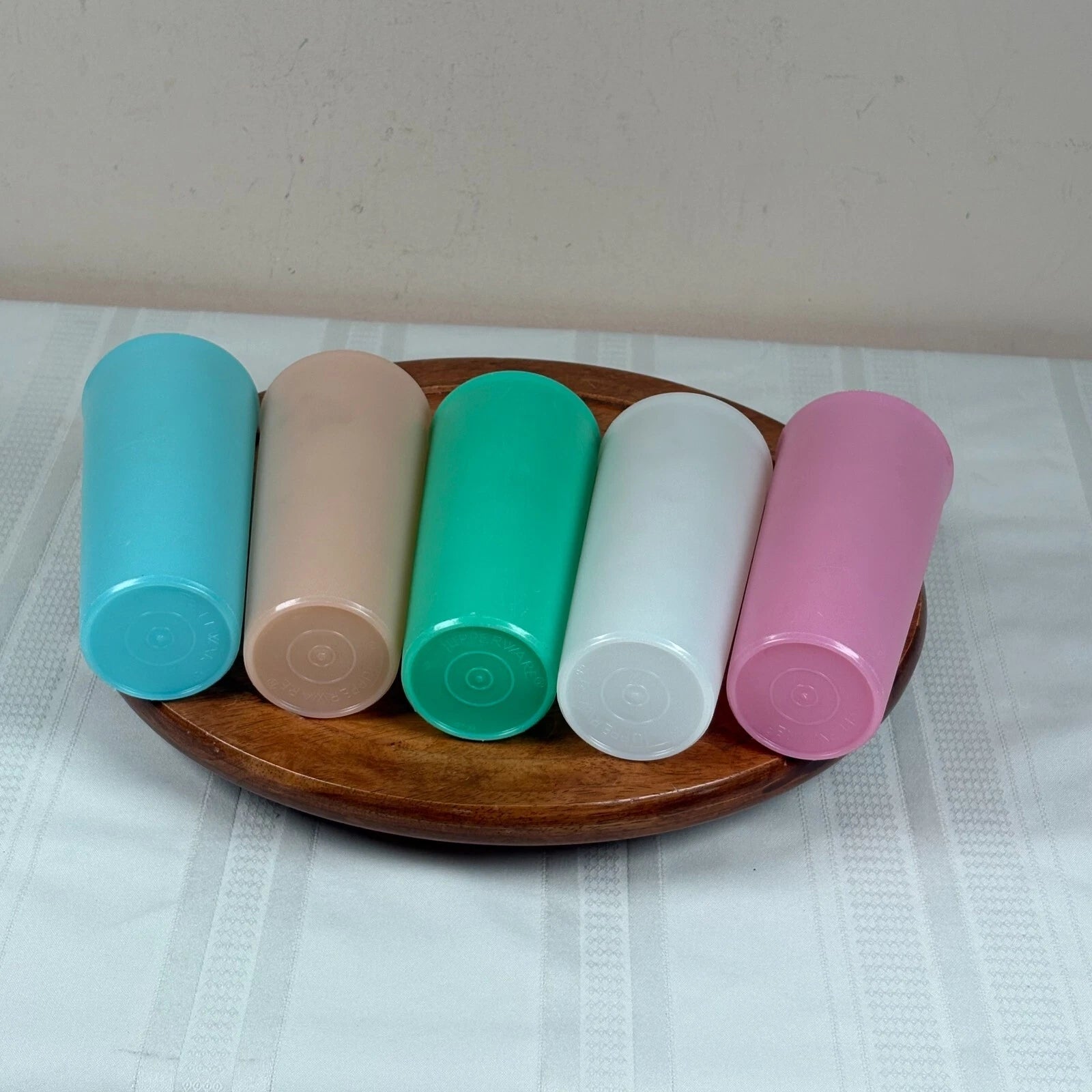 Lot of 5 Vintage Tupperware #107 Pastel Tumblers 6½" Drinking Glasses 12 Oz | eBay
