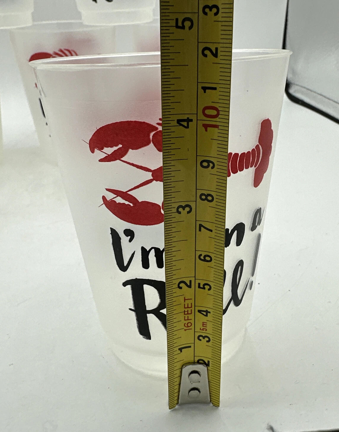 Plastic Lobster 6 Drinking Cups Glasses Reusable I’m On A Roll! | eBay