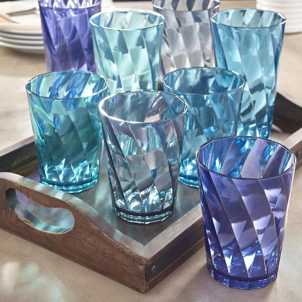 Optix Plastic Reusable Drinking Glasses Set of 16 14oz Rocks & 20oz Water Cup... | eBay