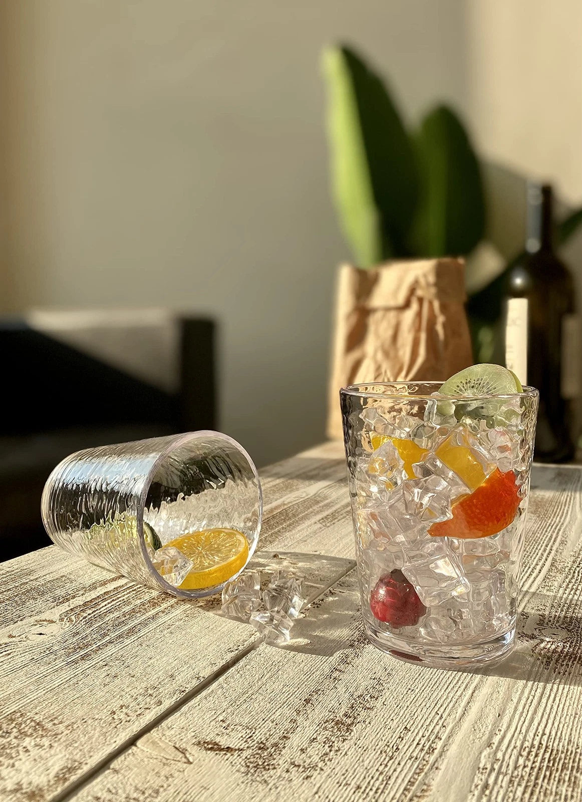 KLIFA Acrylic Drinking Glasses, 14.7oz Set of 6, BPA-Free, Stackable, Clear, ... | eBay