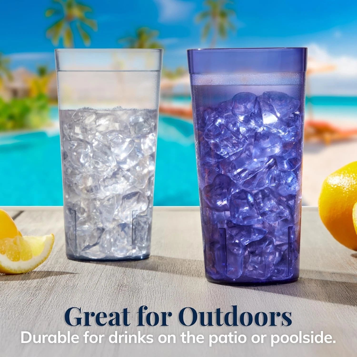US Acrylic 20oz Plastic Tumblers Set of 16, Reusable Stackable BPA-Free Cups USA | eBay