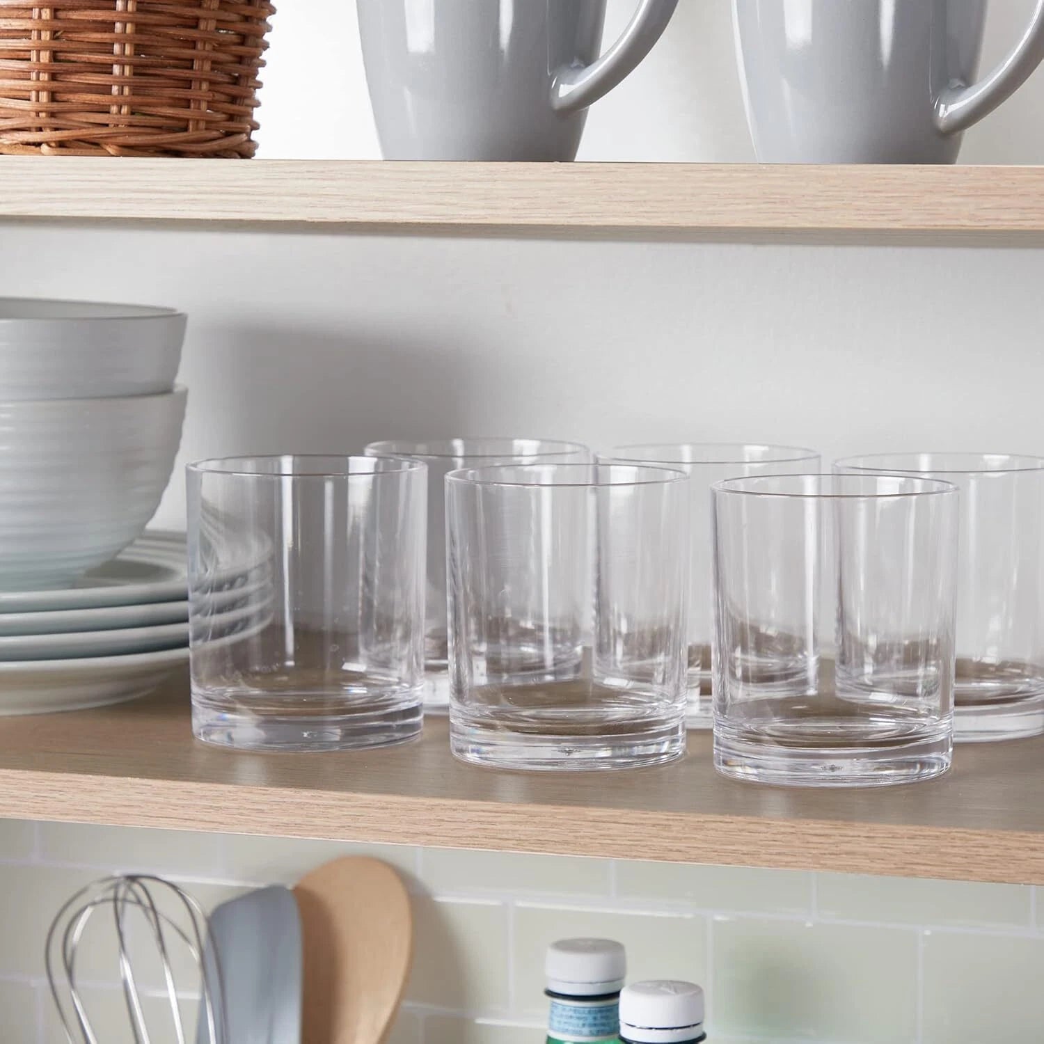 Classic Clear Reusable Plastic Beverage Cups (Set of6) 12 oz Mineral Water Cups | eBay