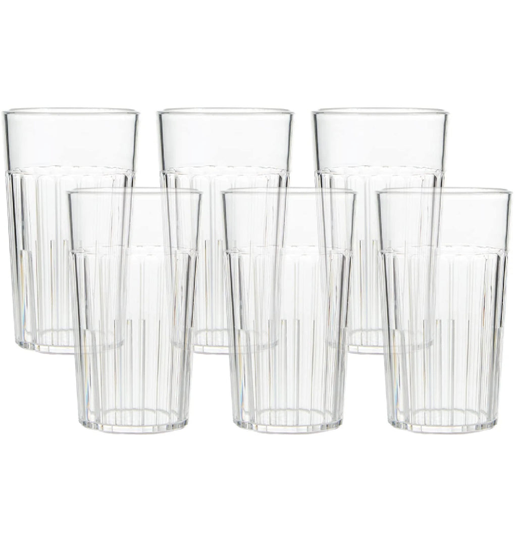 Arrow Home Products 6 oz Clear Plastic Tumblers Set of 6 - Made in the USA BP... | eBay