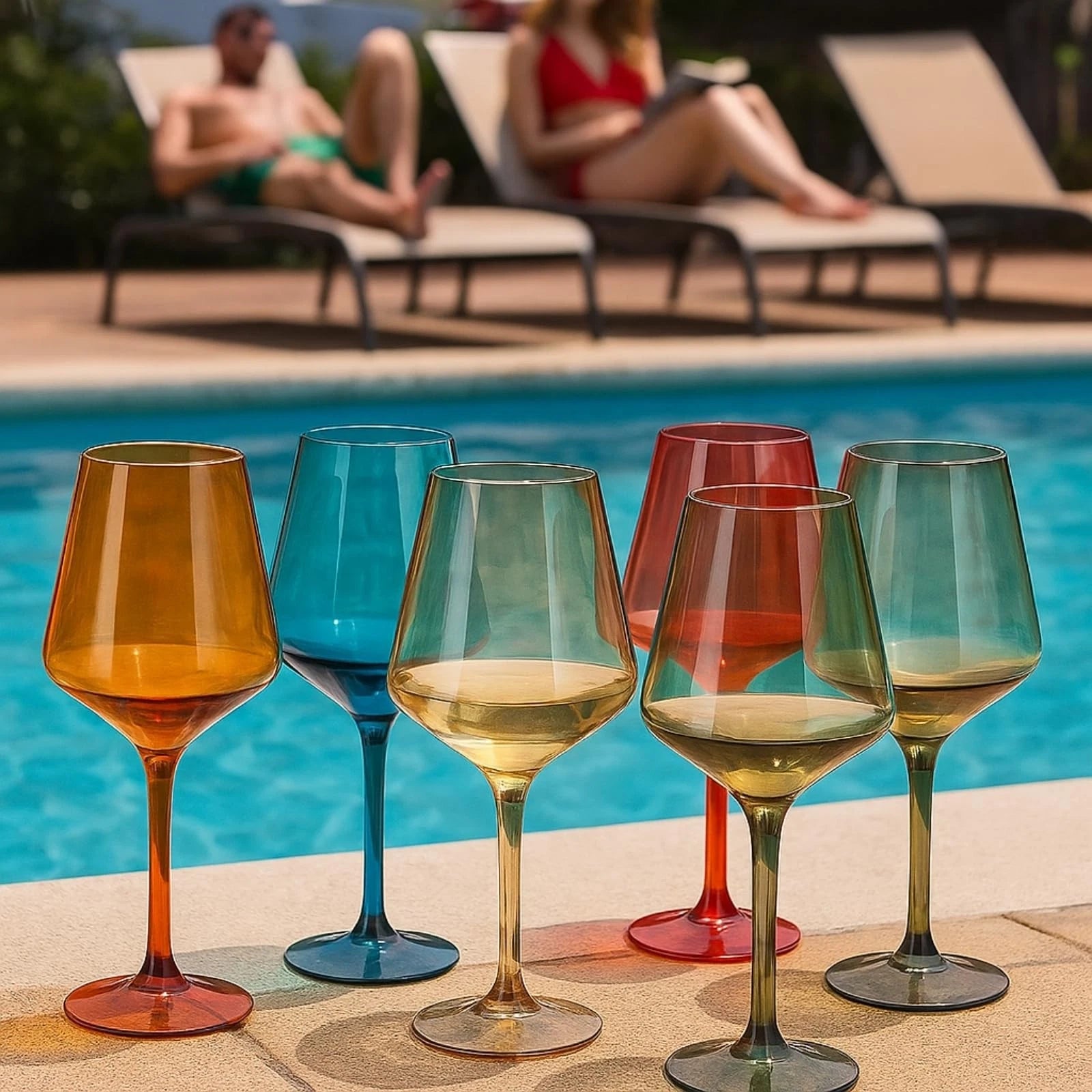 European Style Plastic Crystal, Stemmed Wine Glasses | Set of 6 | Acrylic Tri... | eBay