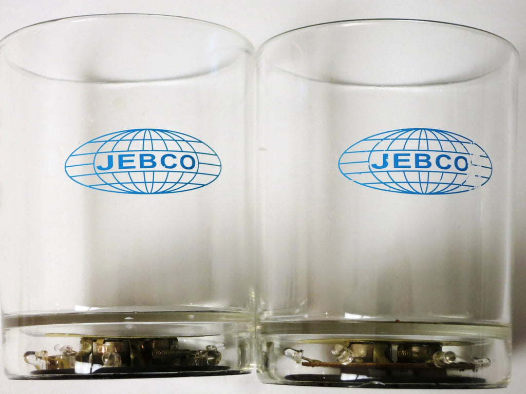 JEBCO Drinking Glasses Light-Up Set of 2 LED Colorful Lights Advertising Promos | eBay