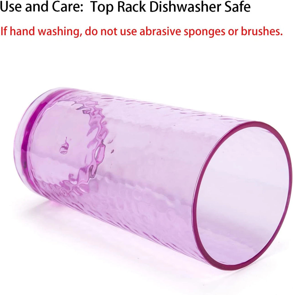 20-Ounce Acrylic Glasses Plastic Tumbler, Set of 6 Multicolor - Hammere | eBay