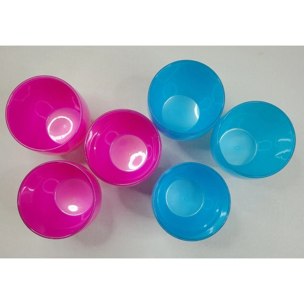 Set of 6 Acrylic Luster Pink & Blue 12 oz. Tulip Shaped Tumber Drinking Glasses | eBay