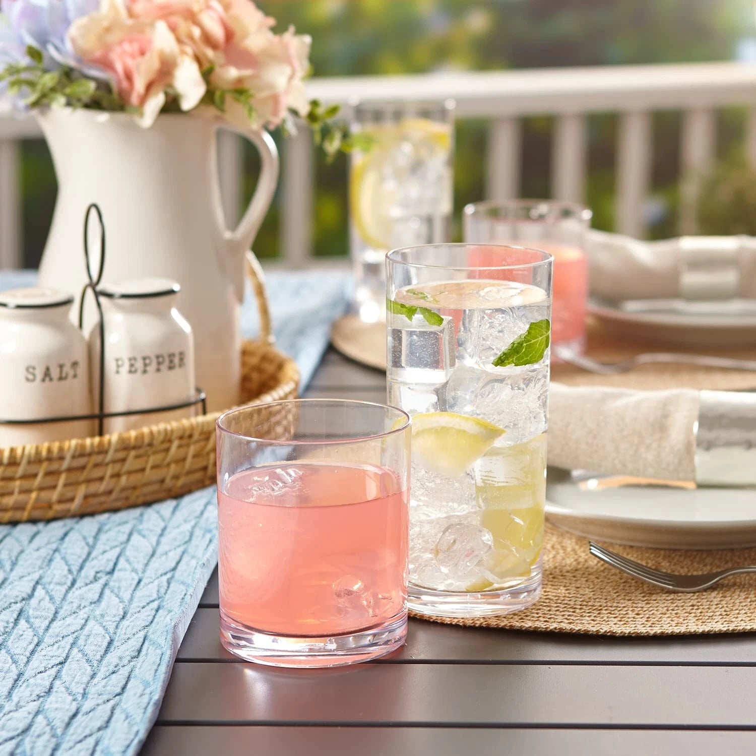 US Acrylic Classic Clear Plastic Reusable Drinking Glasses (Set of 8) 12oz Rocks 80844003023| eBay