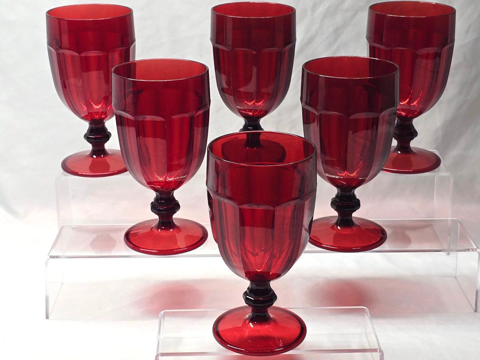 NORITAKE LOOKALIKE 7" Iced Tea Glass PROVINCIAL RUBY - Set Of 6 **PLASTIC** | eBay