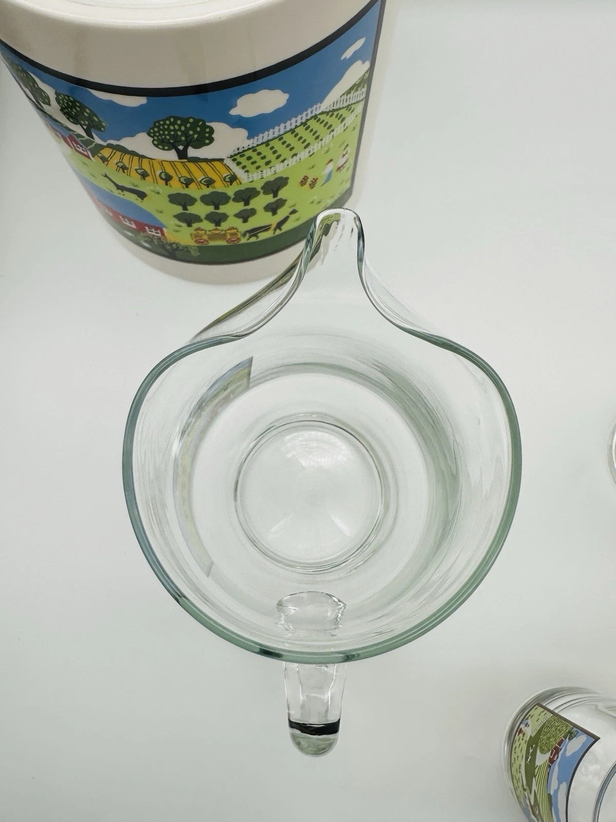 Rare Set Of Christine Graf Drinking Glasses Pitcher & Ice Bucket Cottage Decor | eBay
