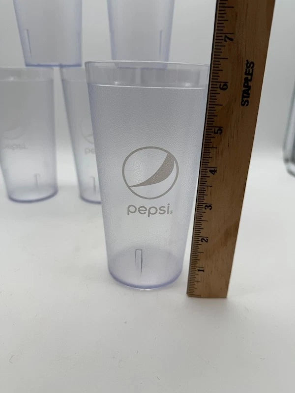 Brand New Set of 6 Pepsi Cola Restaurant Clear Plastic Tumblers 16 Oz Impact | eBay
