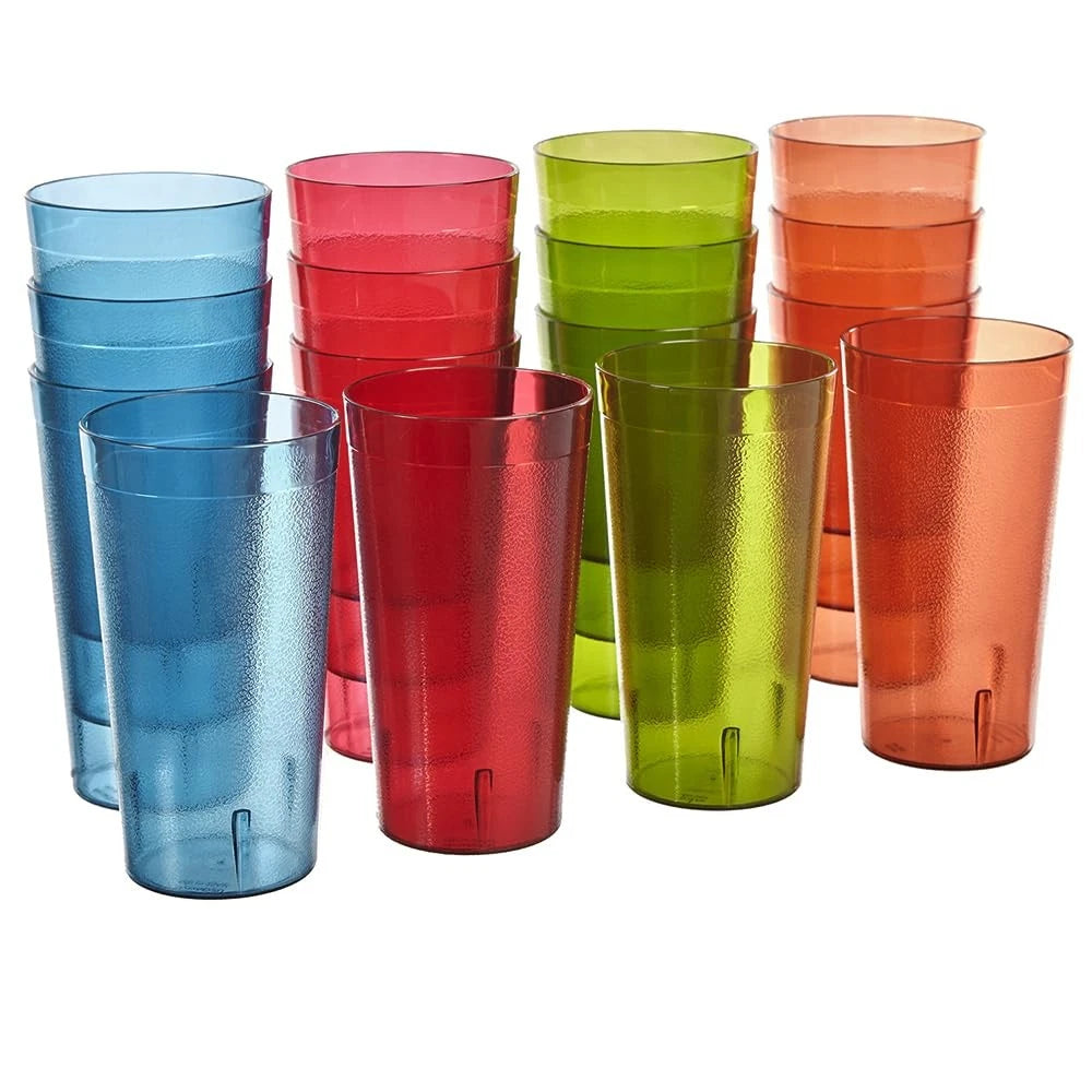 Acrylic Cafe Plastic Reusable Tumblers (Set of 16) 20-ounce Water Cups Assort... 674894969943| eBay