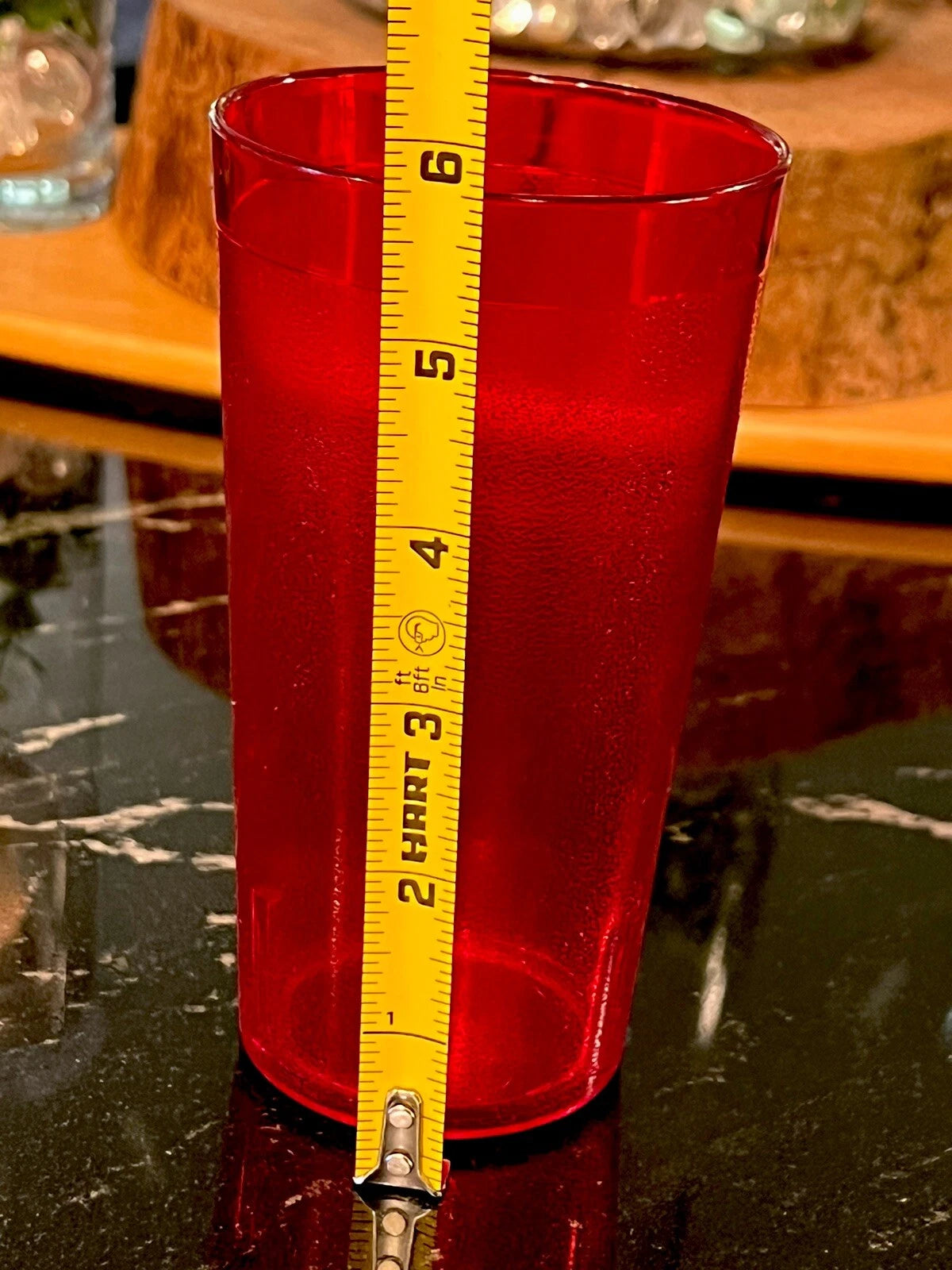 Set of 6 Durable Vintage Plastic Glasses Cups Restaurant Tumblers 16 oz Ruby Red | eBay