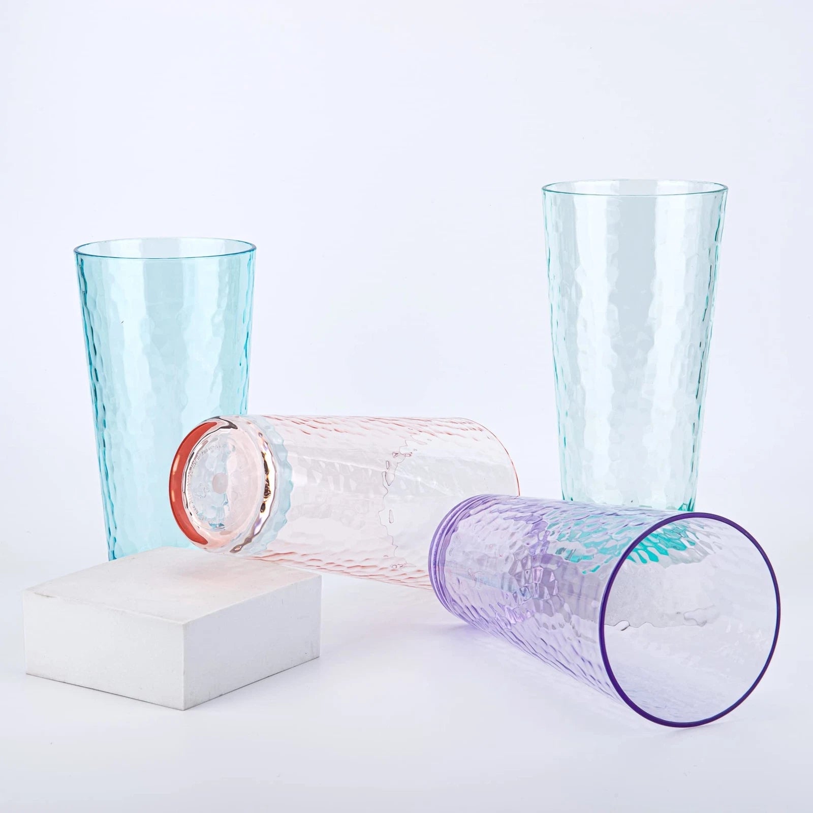 Mixed Drinkware 26-ounce Plastic Tumbler Acrylic Water Glasses, set of 6 Cora... | eBay