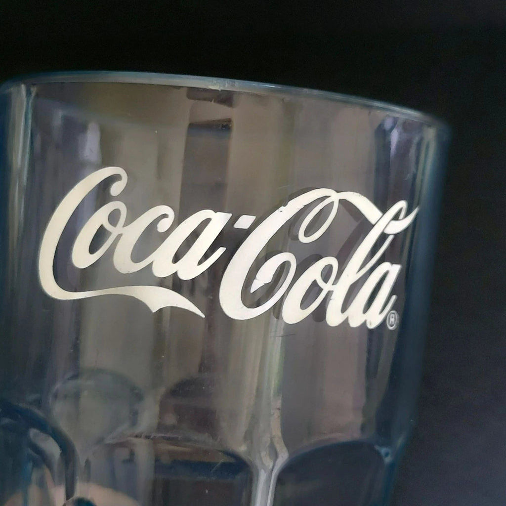 Coke Coca-Cola Plastic Commercial Tumbler Set of 4 Clear with Blue Tint 16oz | eBay