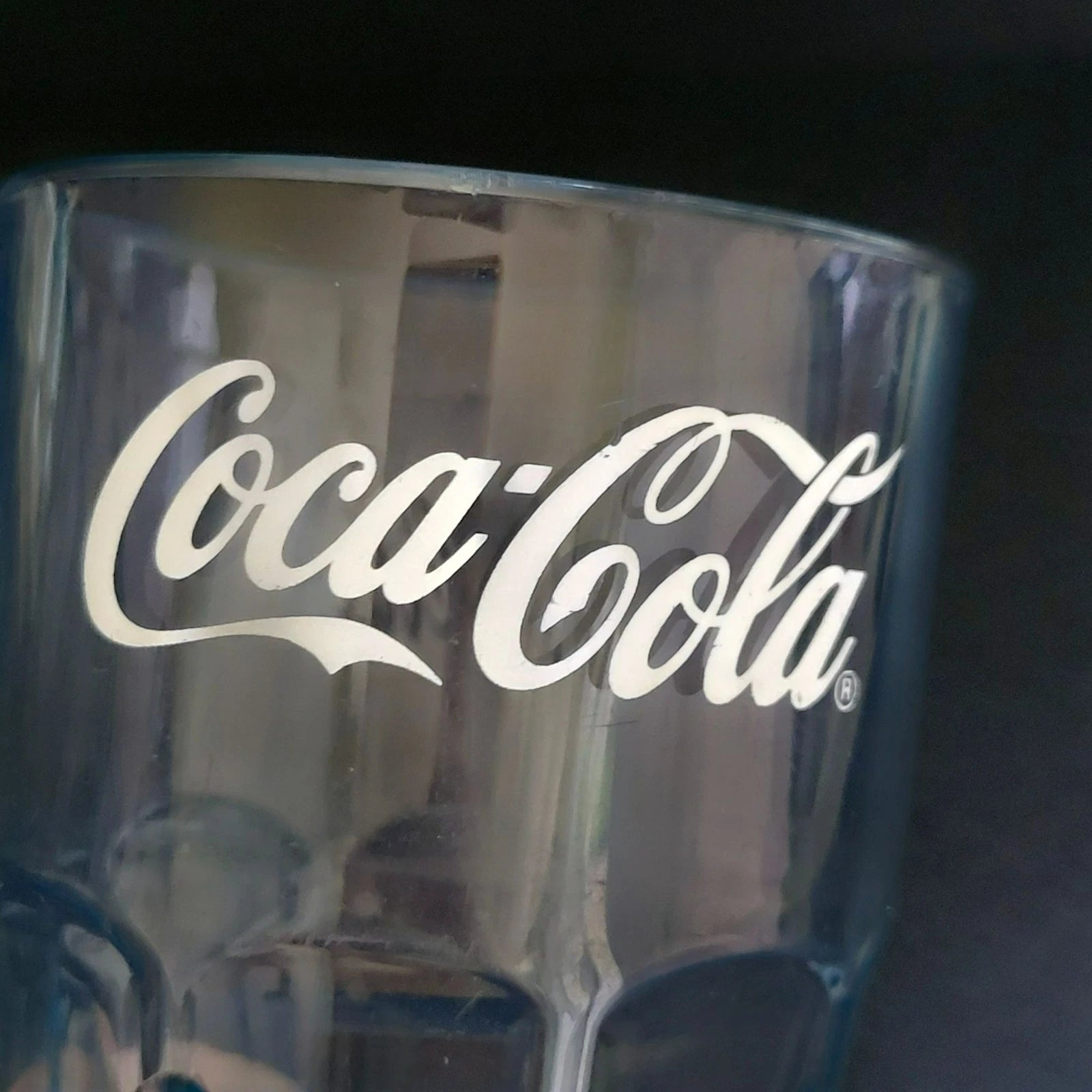 Coke Coca-Cola Plastic Commercial Tumbler Set of 4 Clear with Blue Tint 16oz | eBay