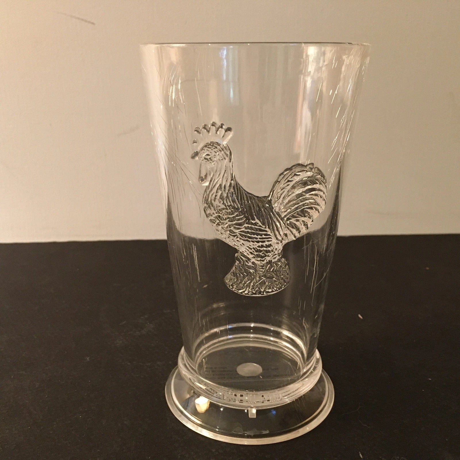 Set of 6 Hard Plastic Rooster Tumblers, Glasses in Coated Wire Caddy, Exc Cond | eBay