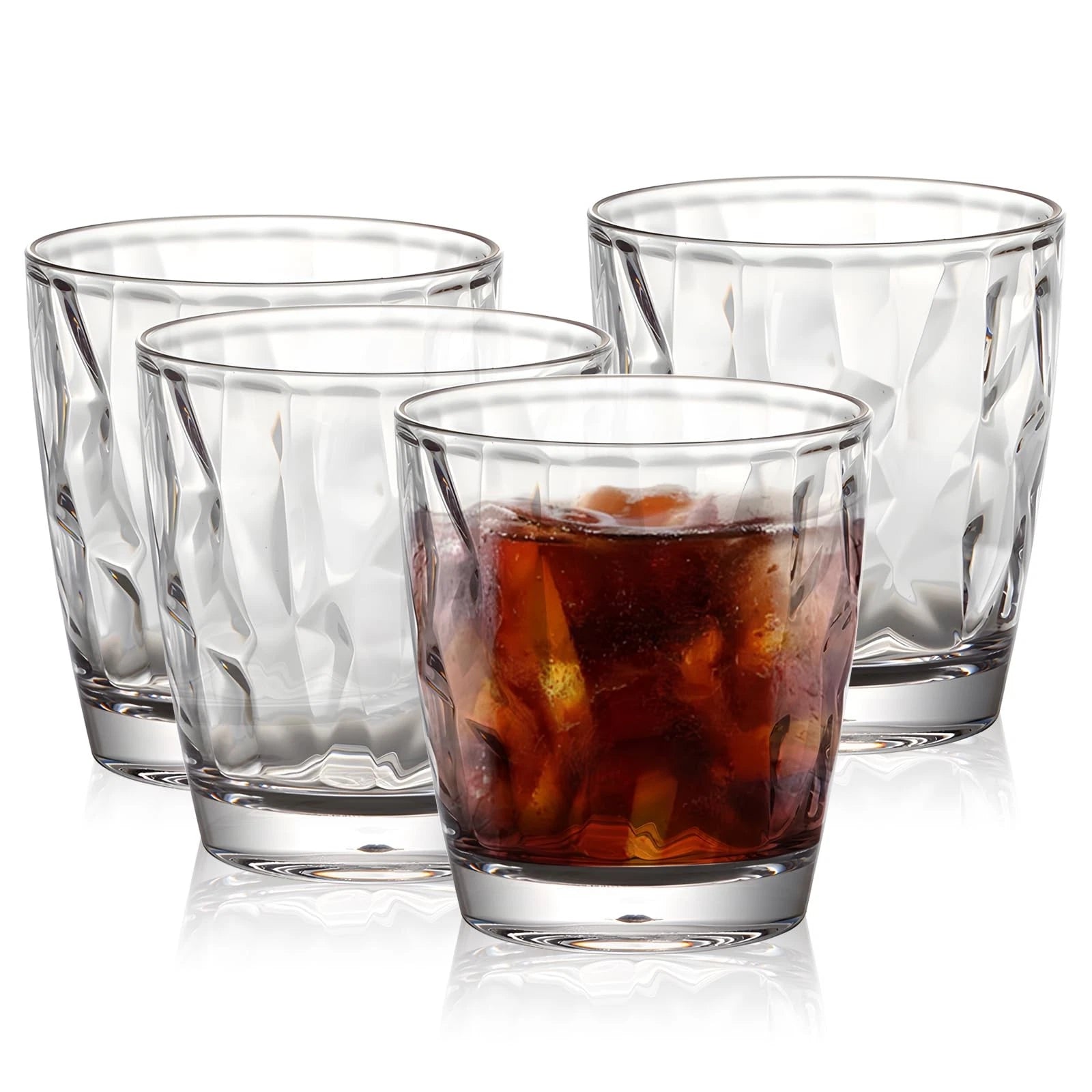 10-ounce Plastic Water Tumblers | Set of 4 Transparent Unbreakable Drinking Glas | eBay