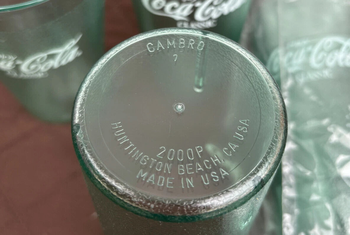 New Coca-Cola 24 Oz Green / Jade Plastic Tumbler Cups, USA, Set of 6, Coke | eBay