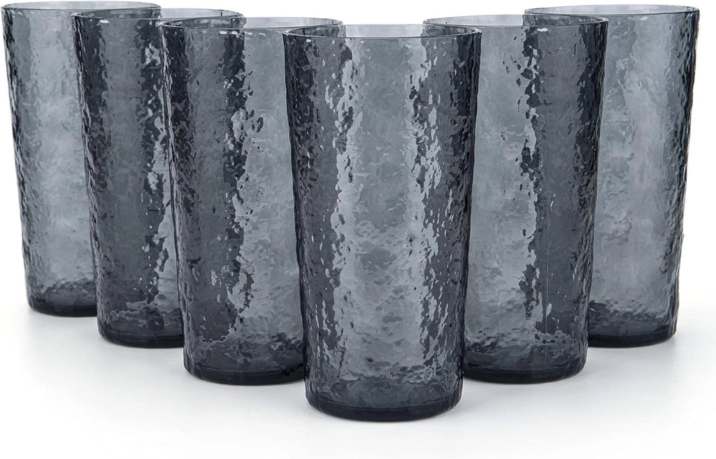 KX-WARE 18-Ounce Acrylic Highball Glasses Plastic Tumbler, Set of 6 Smoke Gray | eBay