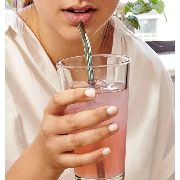 Kikkerland Reusable 8" Colored Glass Straws - Set of 6 with Cleaning Brush | eBay