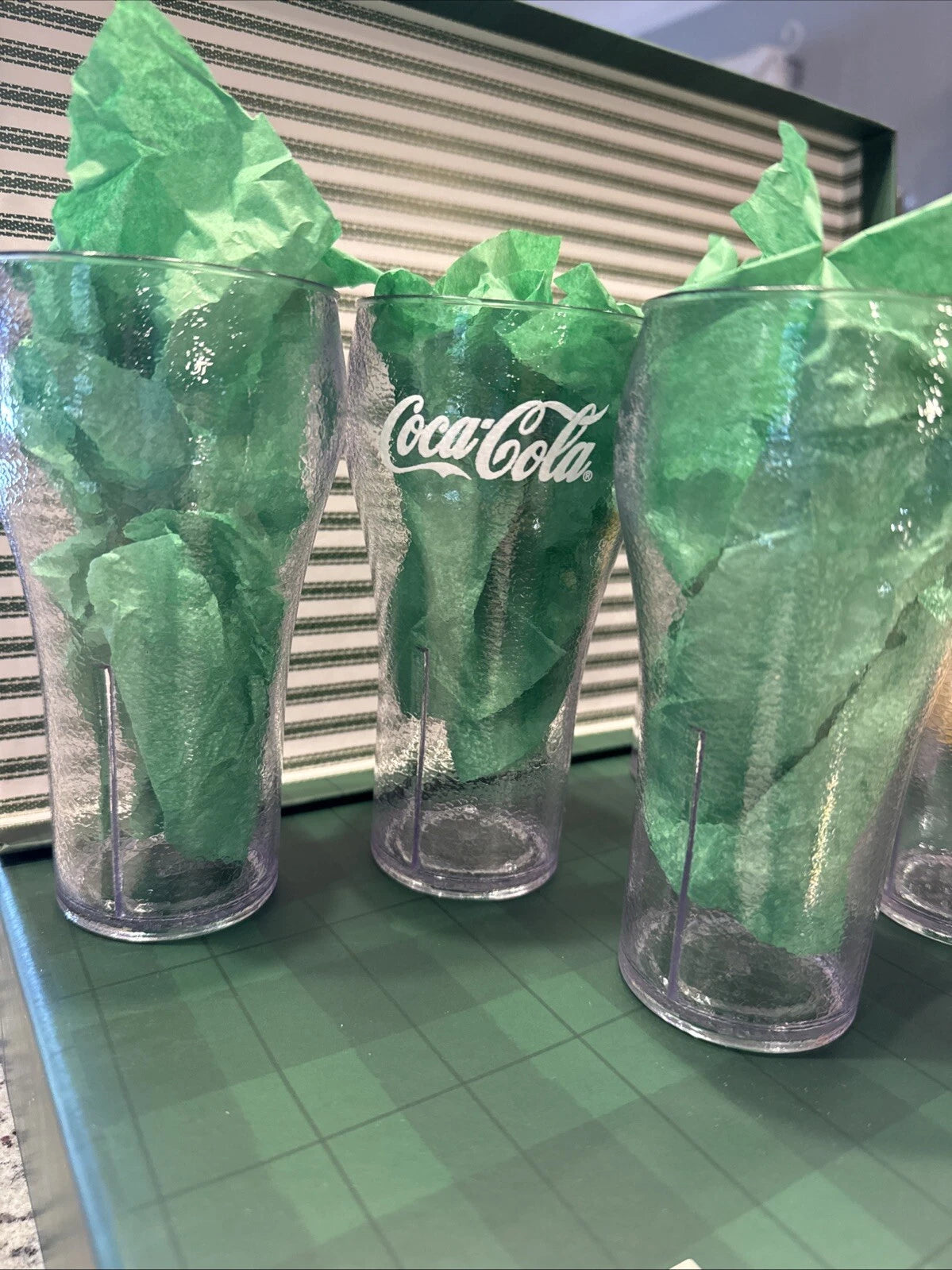 Hard Plastic 12oz Coca Cola Bell Shaped Glasses Set Of 6 | eBay