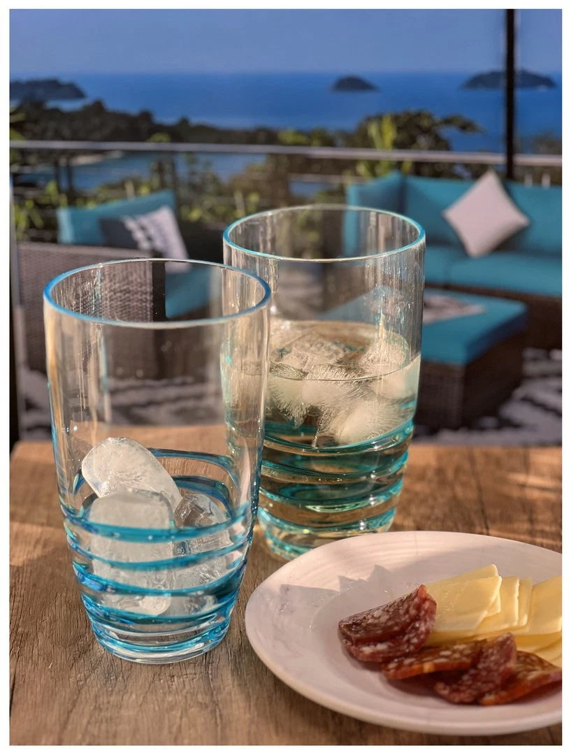 Swirl Acrylic Glasses Drinking Set of 4 (20oz),Plastic Drinking Glasses,BPA | eBay