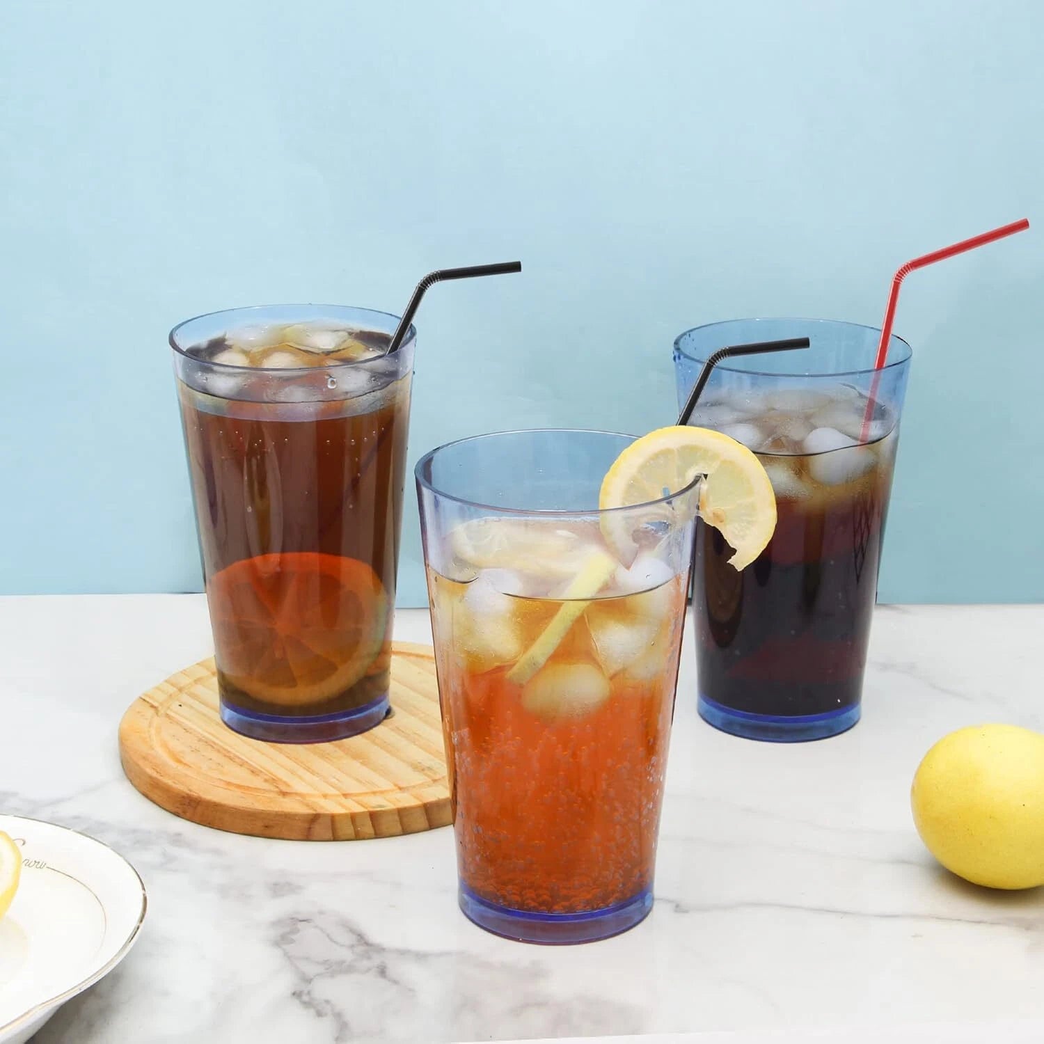 Non-breakable plastic drink cups [set of 6], reusable and dishwasher safe | eBay