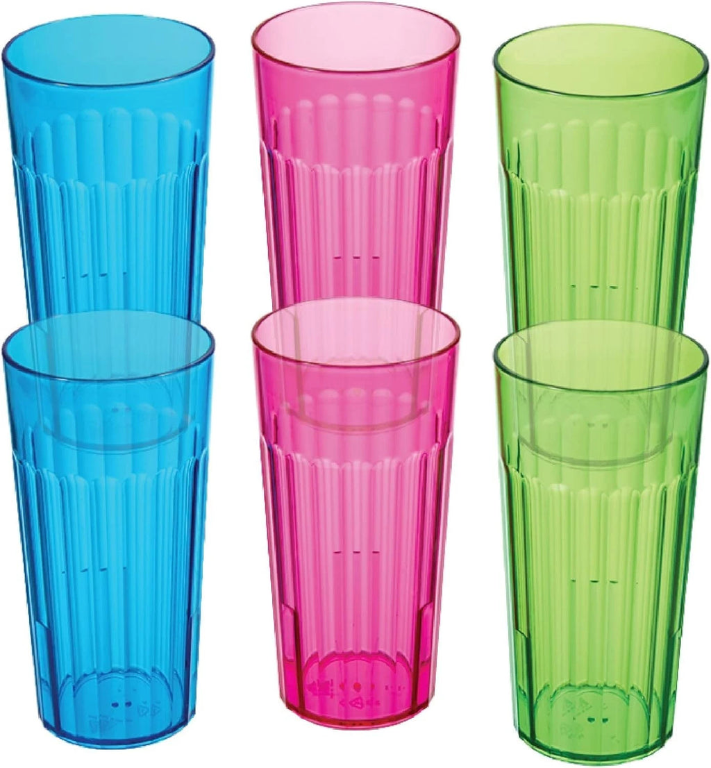 Bright 30oz BPA Free Tumblers - Set of 6 Colorful Plastic Glasses for All Ages | eBay